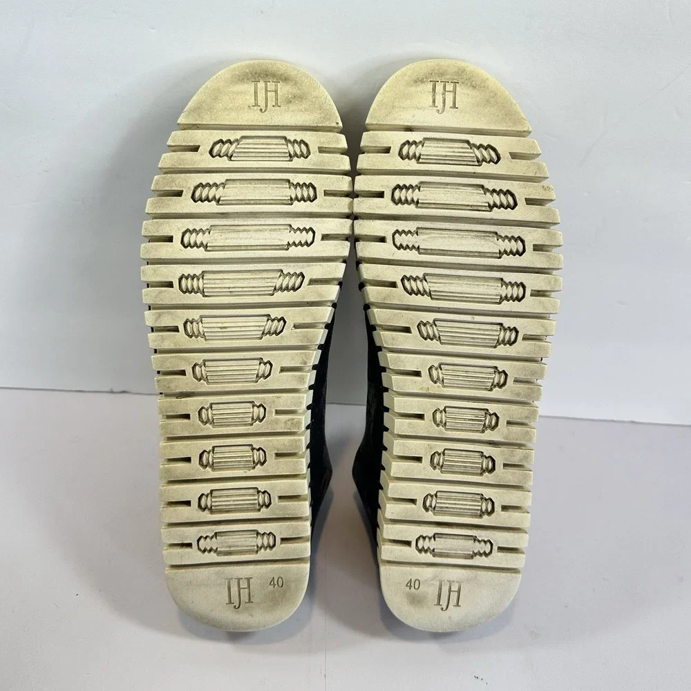 Ilse Jacobsen Tulip Slip On Shoes Women EU 40 US 9 Black Perforated Comfort
